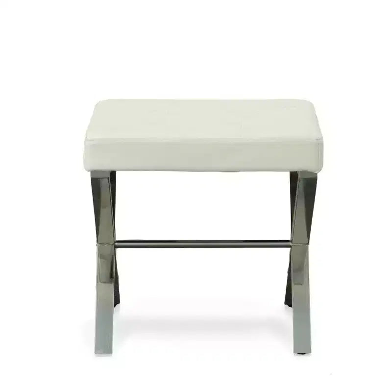 Panca Carolina Living Evon Bianco/Cromo