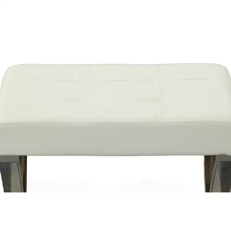 Panca Carolina Living Evon Bianco/Cromo