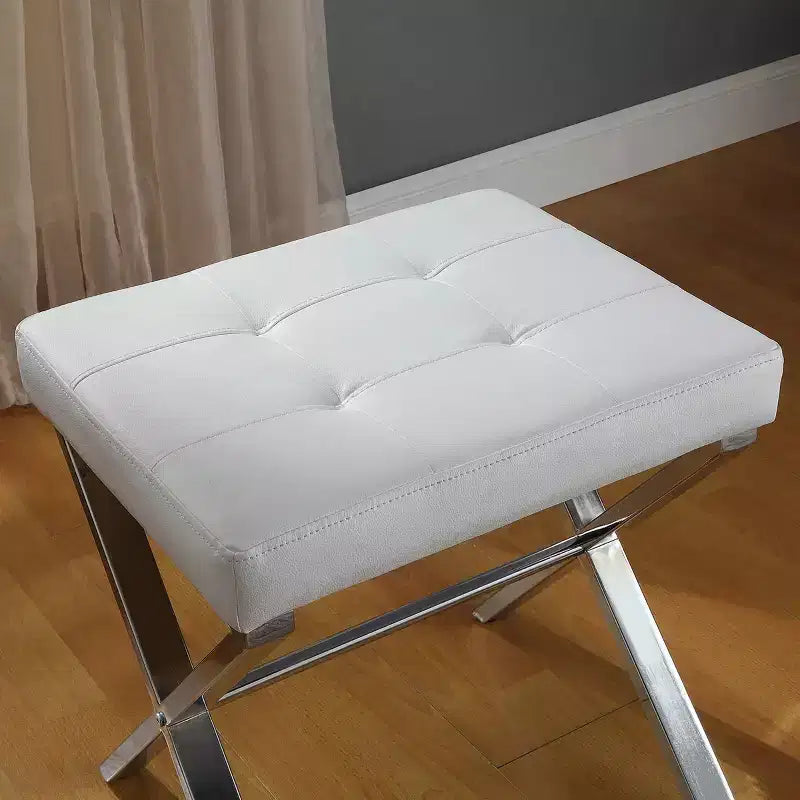 Panca Carolina Living Evon Bianco/Cromo
