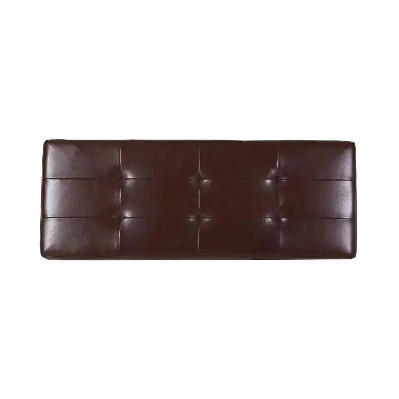 Gavin Pouf Contenitore in Similpelle Marrone - Christopher Knight Home