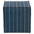 Skyline Furniture Miles French Seam Cocktail Ottoman - Fritz Indigo: Upholstered Bench, Wood Frame, Padded Seat