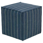 Skyline Furniture Miles French Seam Cocktail Ottoman - Fritz Indigo: Panca Imbottita, Struttura in Legno, Seduta Imbottita