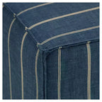 Skyline Furniture Miles French Seam Cocktail Ottoman - Fritz Indigo: Panca Imbottita, Struttura in Legno, Seduta Imbottita