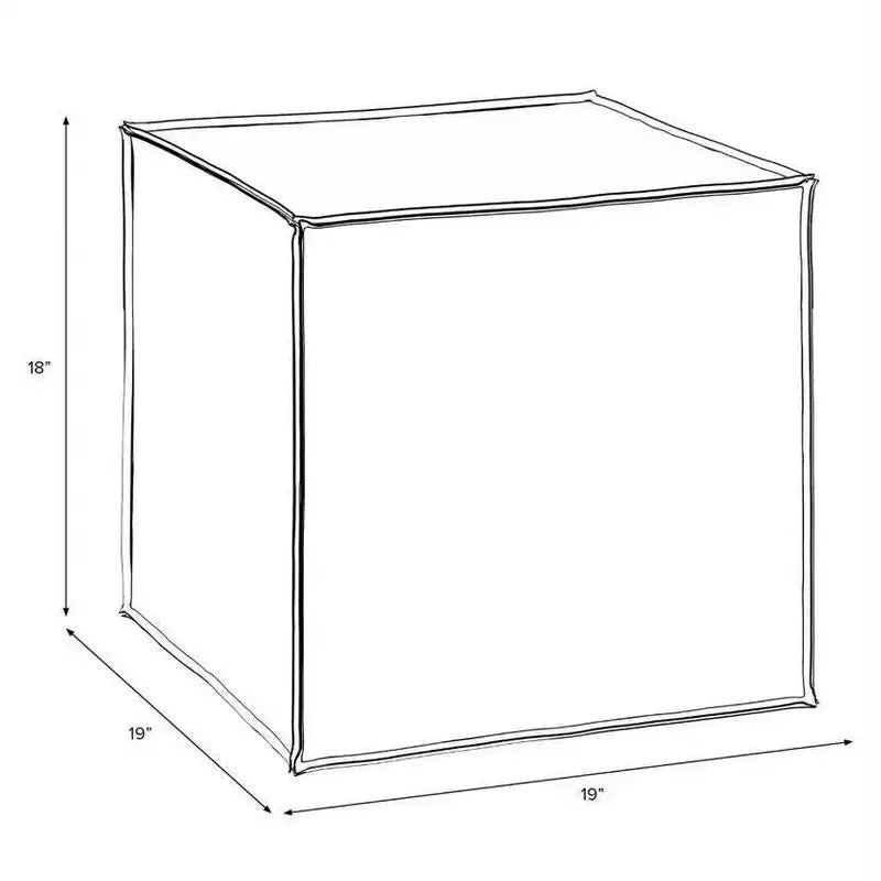 Skyline Furniture Miles French Seam Cocktail Ottoman - Fritz Indigo: Panca Imbottita, Struttura in Legno, Seduta Imbottita