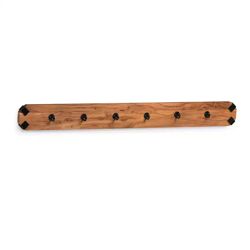 48" Ryegate Live Edge Wood Bench with Coat Hooks Set - Alaterre Furniture: Industrial Metal Frame, 2-Piece Entryway