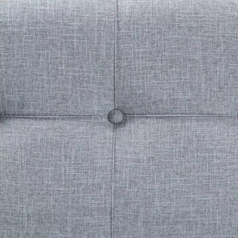 Flynn Baule Ottomana con 2 Cassetti in Tessuto Grigio/Nero - Baxton Studio