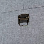 Flynn Baule Ottomana con 2 Cassetti in Tessuto Grigio/Nero - Baxton Studio