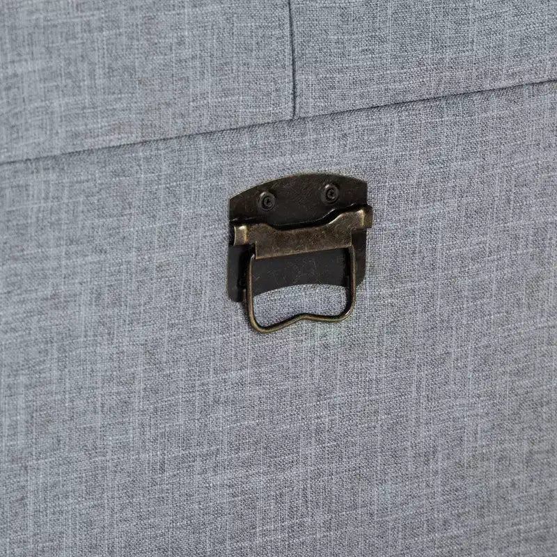 Flynn Baule Ottomana con 2 Cassetti in Tessuto Grigio/Nero - Baxton Studio