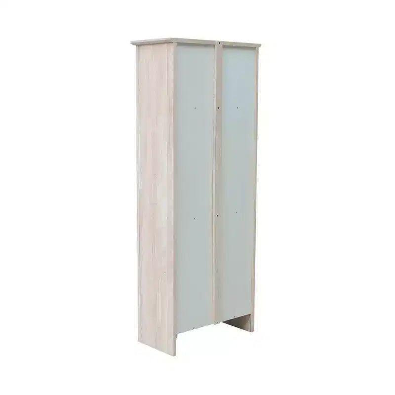 Libreria Shaker non finita 60"x24" - International Concepts: 5 ripiani, legno di gomma, schienale chiuso, ripiani regolabili