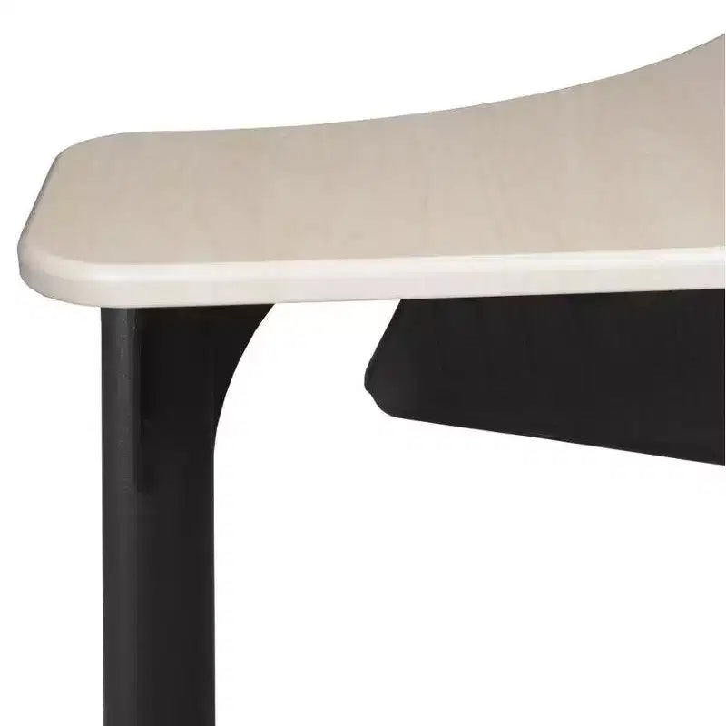 Scrivania scolastica Regency 28" Boomerang regolabile in altezza con scomparto per libri, acero: robusto telaio in metallo, pulizia a punti, 10 anni di garanzia