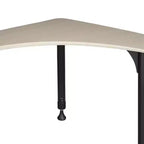 28" Boomerang Height Adjustable Activity School Desk Maple - Regency: Chrome Post Legs, Round Corner