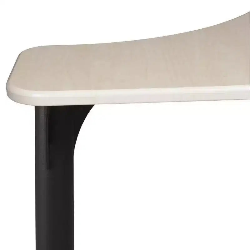 28" Boomerang Height Adjustable Activity School Desk Maple - Regency: Chrome Post Legs, Round Corner