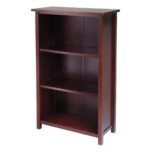 42.99" 7 pz. Set Verona Scaffale Portaoggetti con Cestini Pieghevoli in Tessuto Noce - Winsome: Moderno di Metà Secolo, Composito di Legno