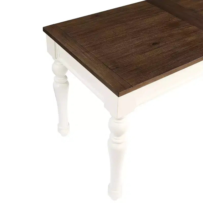 Joanna Lift Top Desk Ivory/Mocha - Steve Silver Co.: Farmhouse Style, Adjustable Height with Drawer