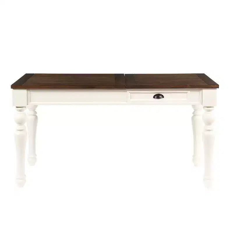 Joanna Lift Top Desk Ivory/Mocha - Steve Silver Co.: Farmhouse Style, Adjustable Height with Drawer