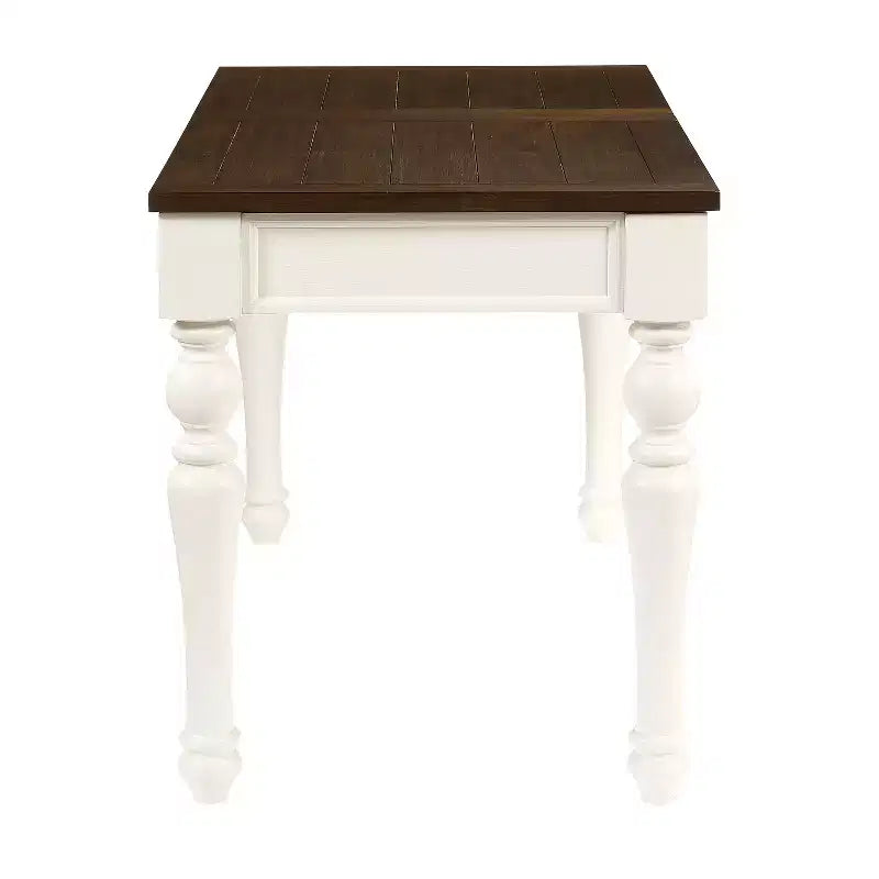 Joanna Lift Top Desk Ivory/Mocha - Steve Silver Co.: Farmhouse Style, Adjustable Height with Drawer
