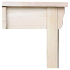 International Concepts Mission Desk with Drawer Unfinished: Mid-Century Modern Hardwood Office Workstation