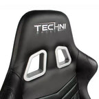 Ts-5100 Sedia da gioco ergonomica stile racer con schienale alto - Techni Sport: Girevole, regolabile