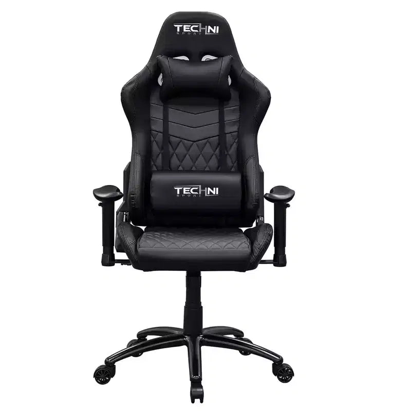 Ts-5100 Sedia da gioco ergonomica stile racer con schienale alto - Techni Sport: Girevole, regolabile