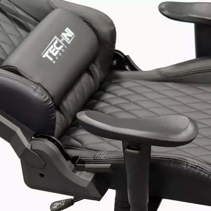 Ts-5100 Sedia da gioco ergonomica stile racer con schienale alto - Techni Sport: Girevole, regolabile