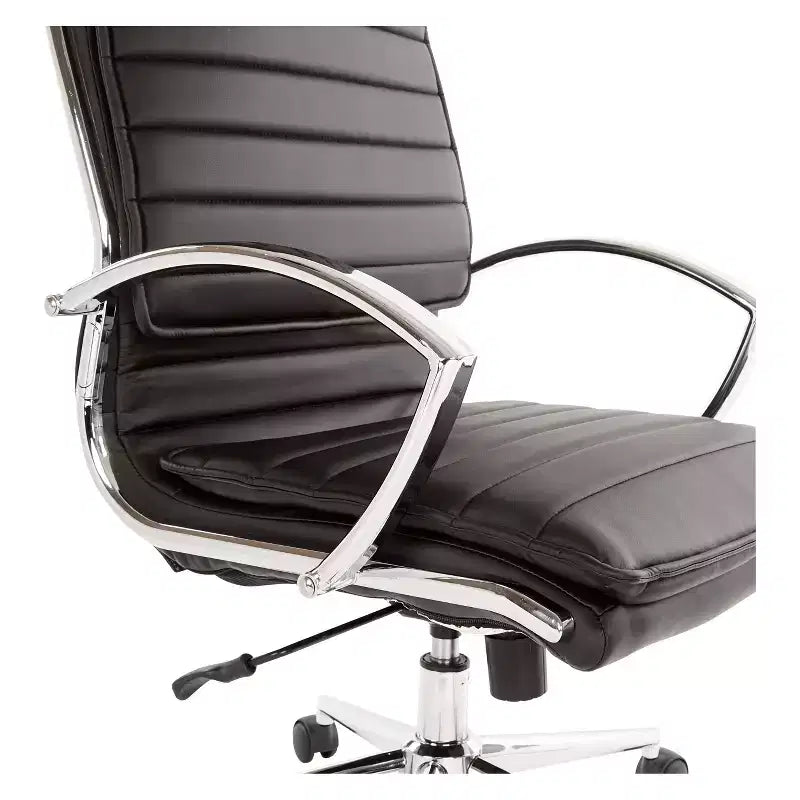 Sedia da ufficio manageriale a schienale medio in similpelle con blocco dell'inclinazione, supporto lombare - OSP Home Furnishings