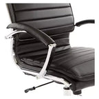 Sedia da ufficio manageriale a schienale medio in similpelle con blocco dell'inclinazione, supporto lombare - OSP Home Furnishings