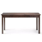 Scrivania Garret da 60" marrone anticato - WyndenHall: acacia massiccia, presa USB, vano con ripiani