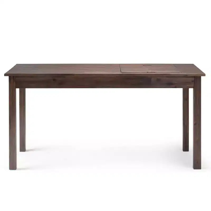 Scrivania Garret da 60" marrone anticato - WyndenHall: acacia massiccia, presa USB, vano con ripiani