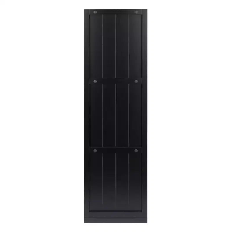 40.08" 7pc Timothy Storage Shelf with Baskets Black/Chocolate - Winsome: Transitional Style, Wood Composite, No Tools Assembly