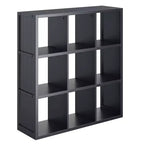 40.08" 7pc Timothy Storage Shelf with Baskets Black/Chocolate - Winsome: Transitional Style, Wood Composite, No Tools Assembly