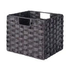 40.08" 7pc Timothy Storage Shelf with Baskets Black/Chocolate - Winsome: Transitional Style, Wood Composite, No Tools Assembly