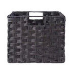 40.08" 7pc Timothy Storage Shelf with Baskets Black/Chocolate - Winsome: Transitional Style, Wood Composite, No Tools Assembly