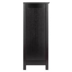 30" 4pc Terrace Storage Shelf with 3 Small Baskets Espresso/Chocolate - Winsome: Home Office Display