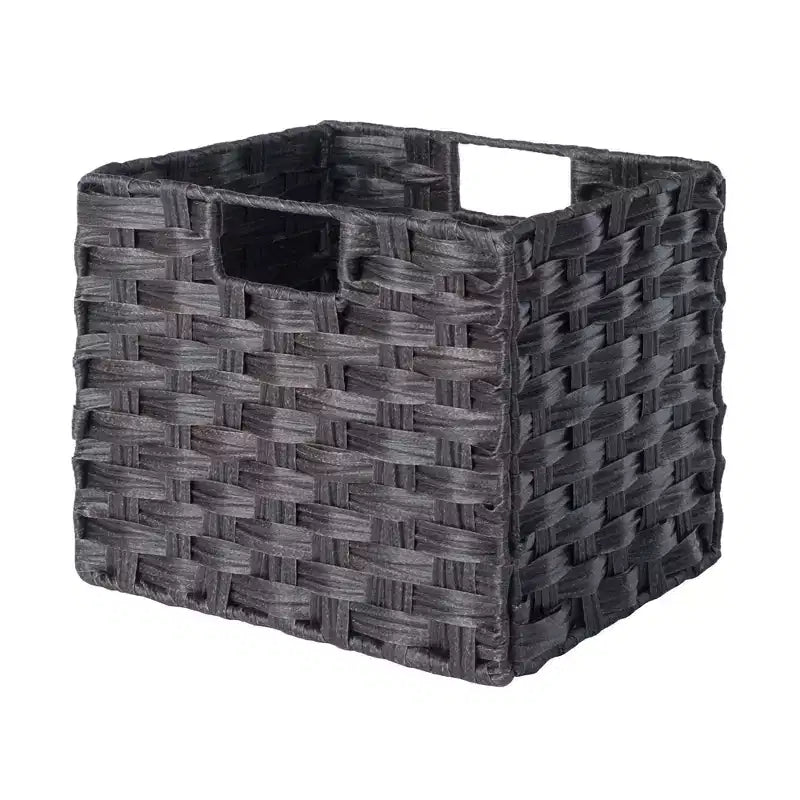 30" 4pc Terrace Storage Shelf with 3 Small Baskets Espresso/Chocolate - Winsome: Home Office Display