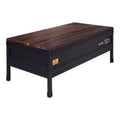 Stradone Lift Top Coffee Table Black/Walnut - HOMES: Inside + Out: Industrial Style, Rectangle Shape, Metal Base