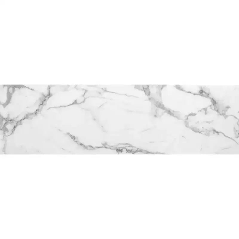 Modern Rectangular Faux Marble Console Table - Stone, Brushed Stainless Steel - Zm Home