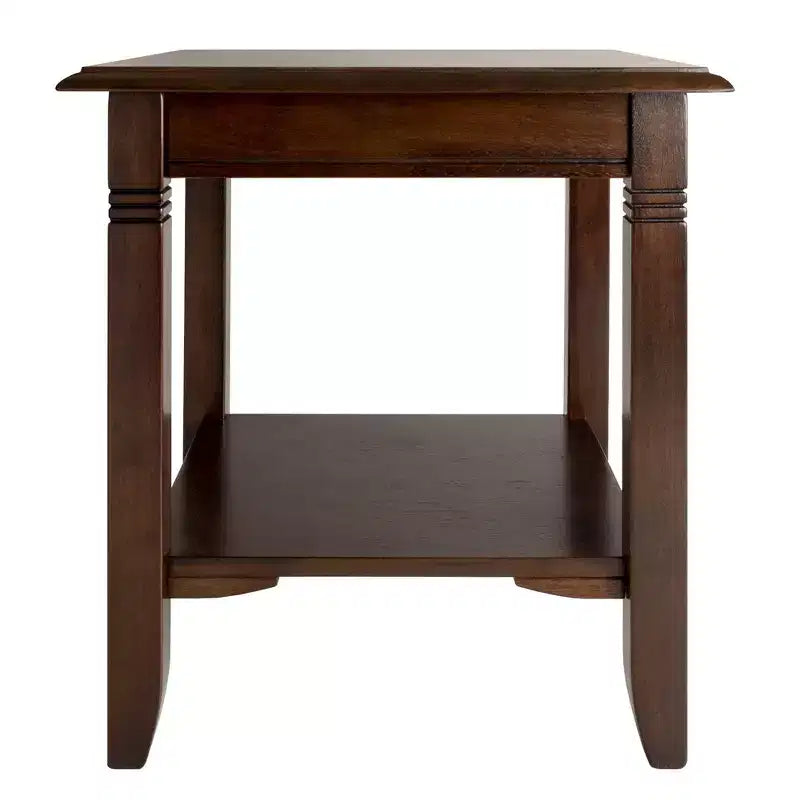 Tavolino Nolan Cappuccino - Winsome: Legno massello, Composito, Gamba a coste, Ripiano fisso