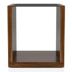 Glena Tempered Glass Insert End Table Dark Walnut - miBasics