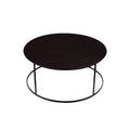Robertson Round Metal Coffee Table Dark Brown Finish - Boraam