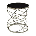 Contemporary Marble Open Ring Accent Table Silver - Olivia & May: No Assembly, Indoor Use, Round Shape