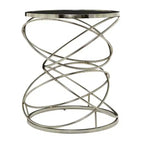 Contemporary Marble Open Ring Accent Table Silver - Olivia & May: No Assembly, Indoor Use, Round Shape