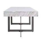 Set di 2 tavolini da caffè contemporanei Rohde con cassetti, grigio/metallo Gum - miBasics