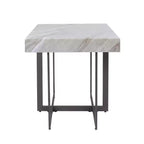 Set di 2 tavolini da caffè contemporanei Rohde con cassetti, grigio/metallo Gum - miBasics