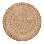 Baxton Studio Abbey Antique Rattan Coffee Table Natural Brown: No Assembly, 4 Point Leg Design, 22.4" Height