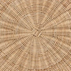Baxton Studio Abbey Antique Rattan Coffee Table Natural Brown: No Assembly, 4 Point Leg Design, 22.4" Height