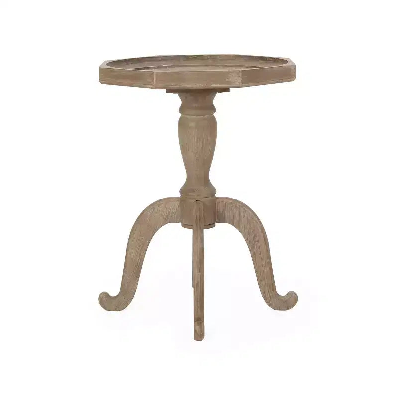 Catawissa French Country Accent Table with Octagonal Top Natural - Christopher Knight Home: Elegant Spider Leg Base, Faux Wood Finish