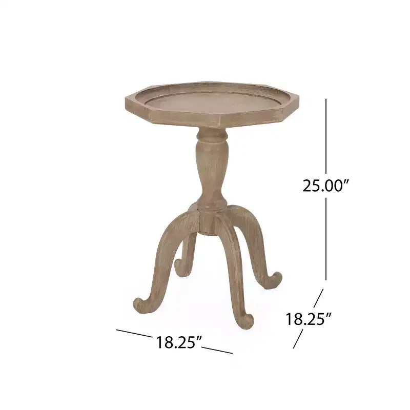 Catawissa French Country Accent Table with Octagonal Top Natural - Christopher Knight Home: Elegant Spider Leg Base, Faux Wood Finish