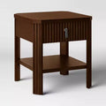 Laguna Nigel Fluted Side Table Brown - Threshold™ designed with Studio McGee