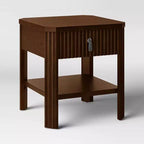 Laguna Nigel Fluted Side Table Brown - Threshold™ designed with Studio McGee