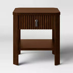 Laguna Nigel Fluted Side Table Brown - Threshold™ designed with Studio McGee